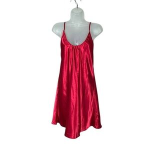 Victorias Secret Slip Dress Medium Fairy Grunge Whimigoth Festival Satin Red
